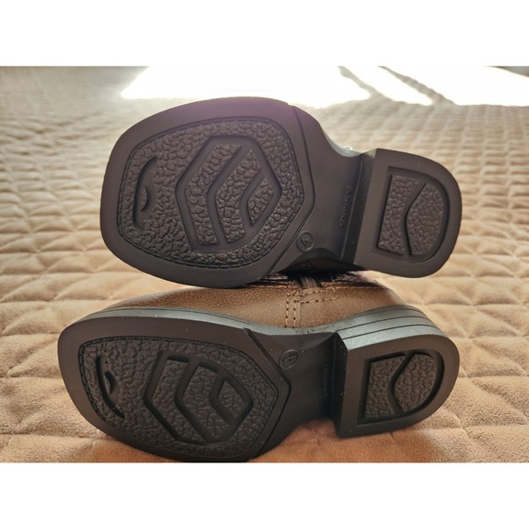 NWT Wonder Nation Toddler Pair Cowgirl Boots Brown Pink White Six Months, Size 4 - Picture 8 of 10